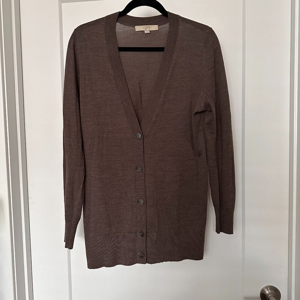 LOFT Lightweight Long Cardigan